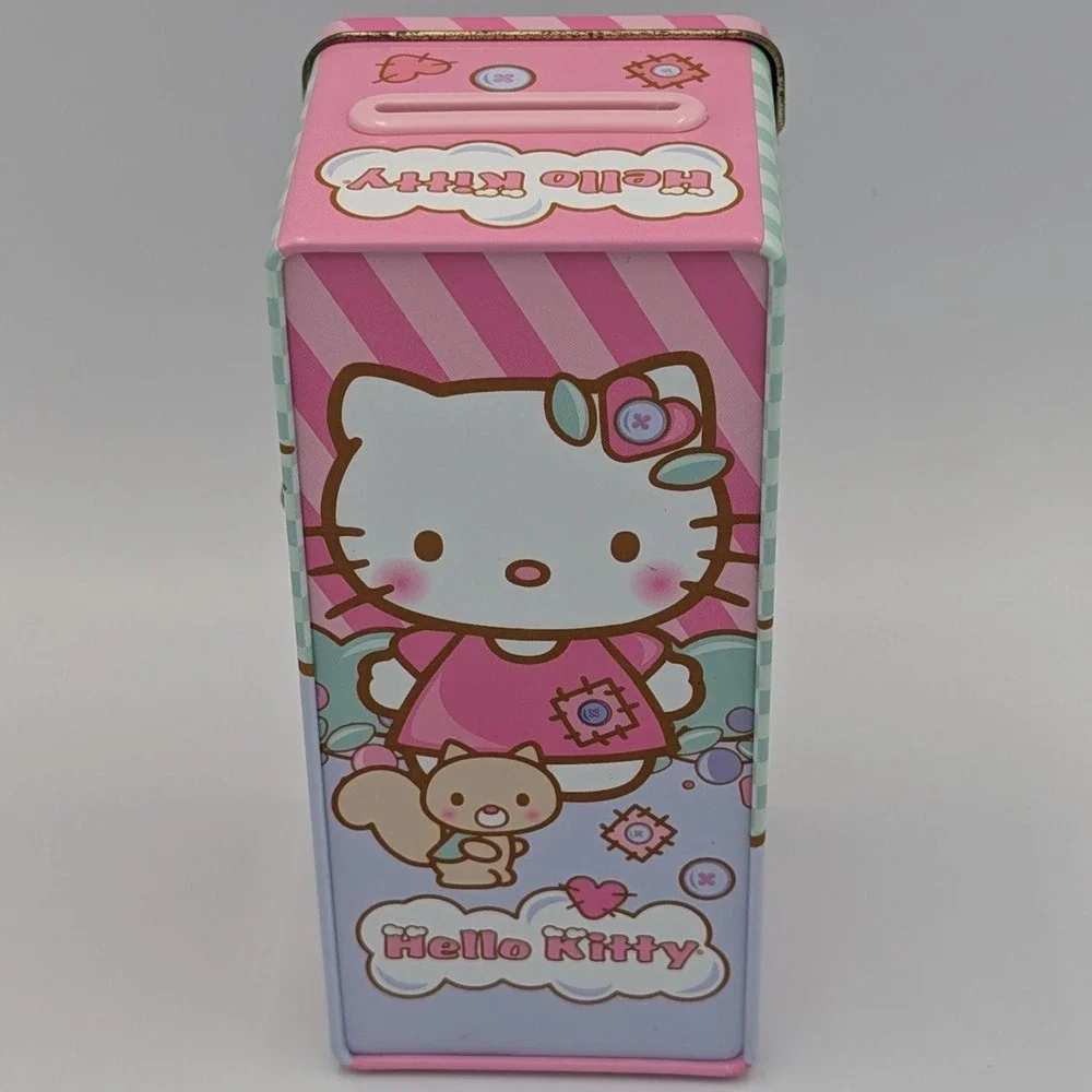 Sanrio Hello Kitty Pink Metal Locker Coin Bank Vintage 2005 Houston Harvest